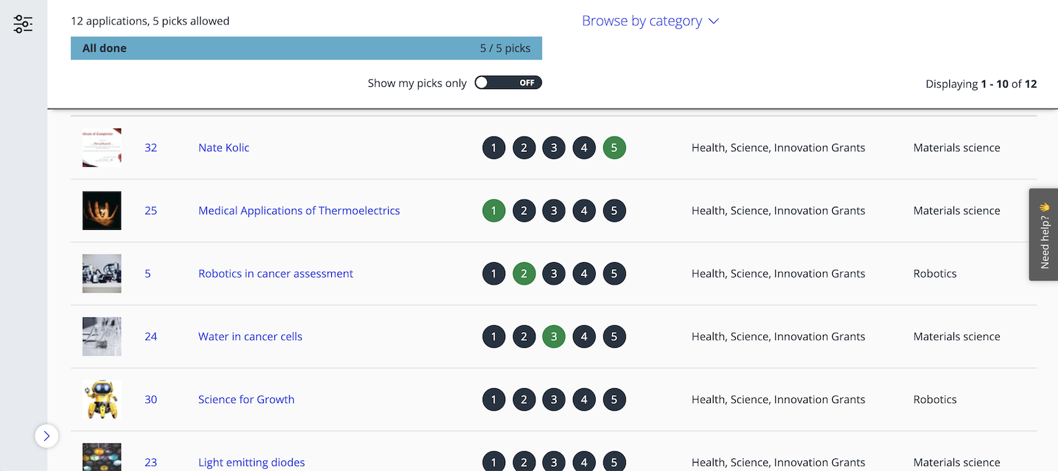 Review modes in Good Grants