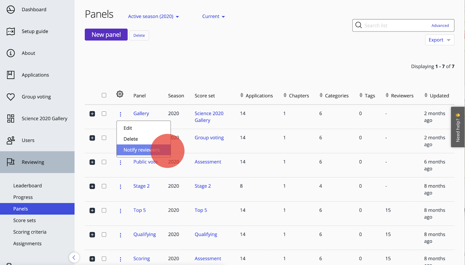 Notify your reviewers