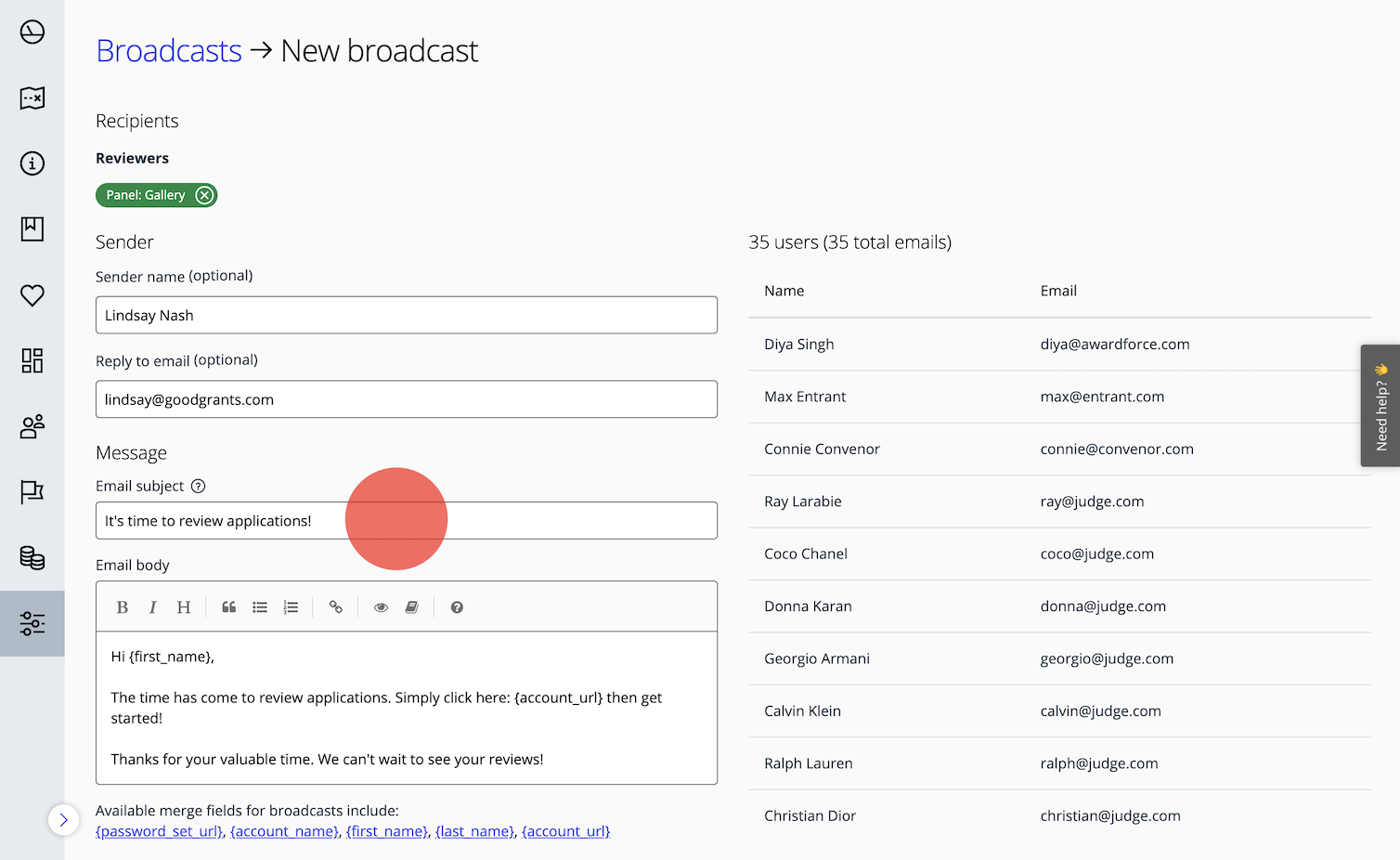 Communicating with reviewers