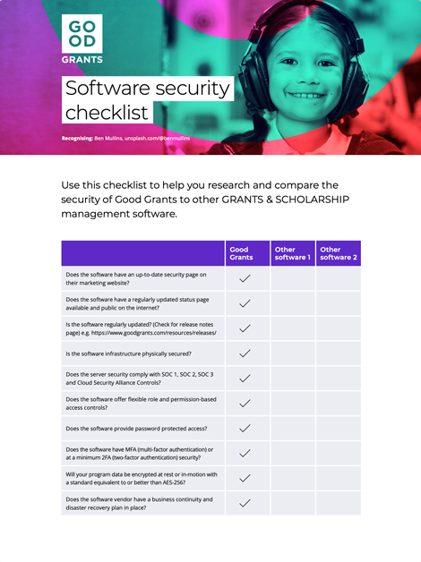 How to select a secure grants management software