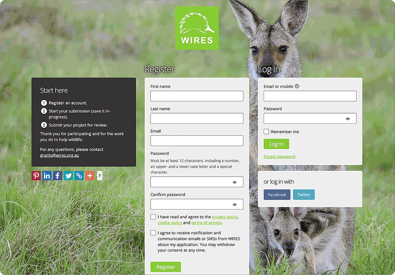 Various homepage themes of Good Grants clients